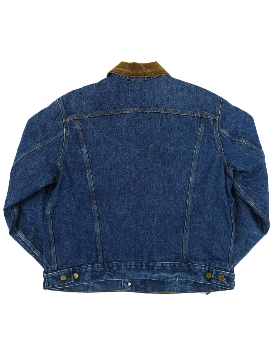 80's カーハート 襟コーズ ブランケットライナー デニムトラッカーJKT 表記(44) USA製