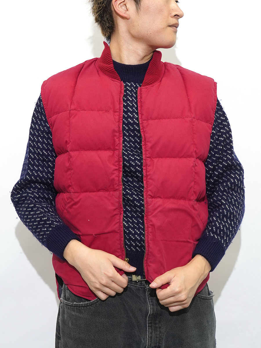 80's Eddie Bauer ダウンベスト レッド 表記(M) | NEW ITEM