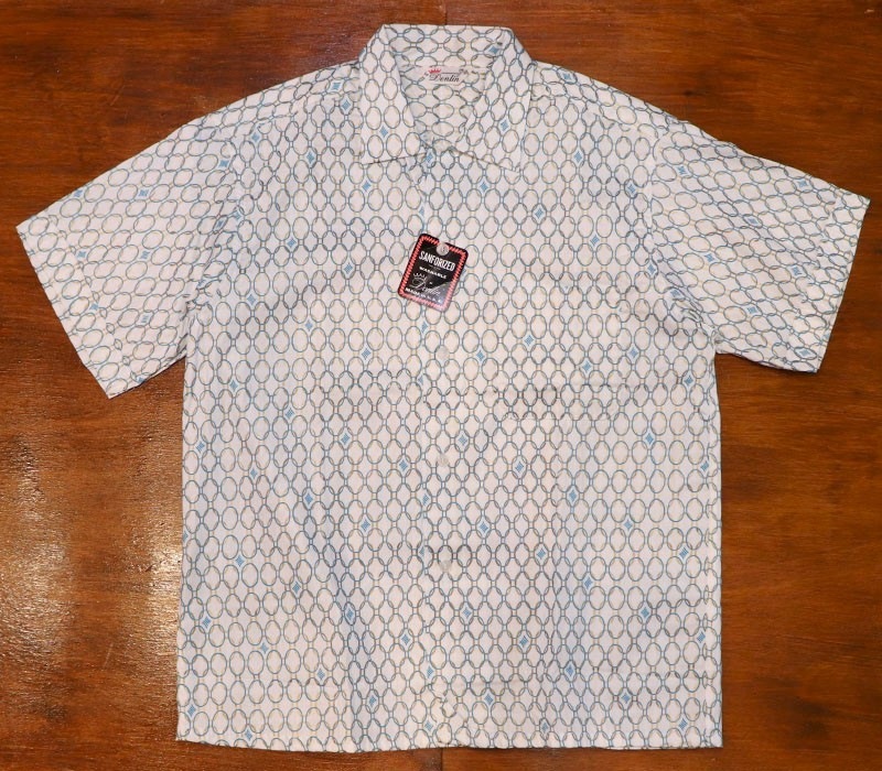 1960s DEAD STOCK , S/S COTTON SHIRT , Size M