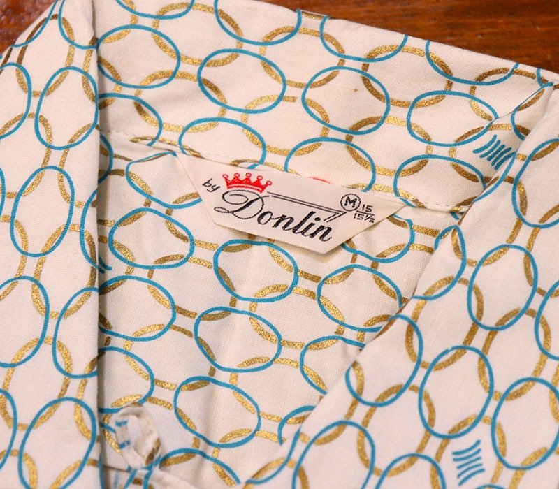 1960s DEAD STOCK , S/S COTTON SHIRT , Size M