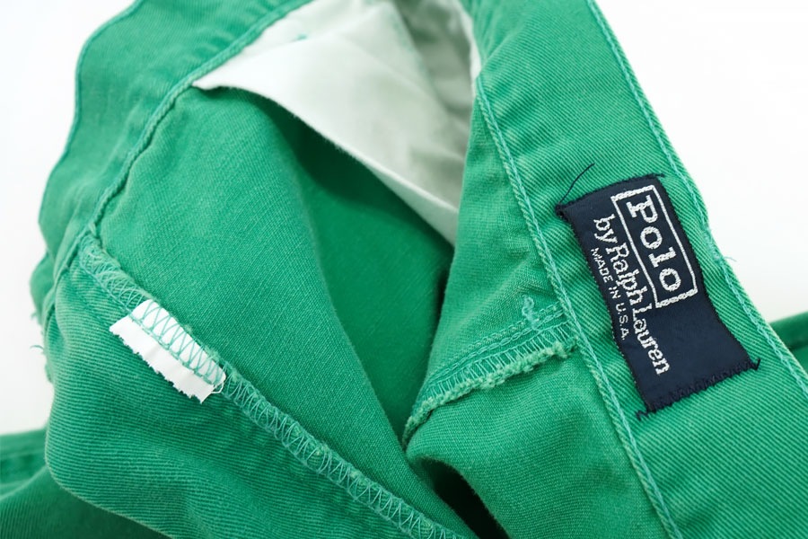 90'S RALPH LAUREN 2-TUCK POLO CHINO SHORTS EMERALD GREEN (APPROX. 32) MADE IN USA 