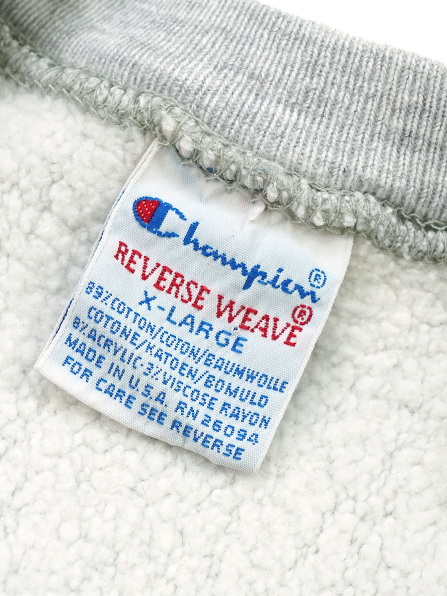 90's 刺繍タグ チャンピオンRW グレー 90's 刺繍タグ チャンピオンRW 無地グレー 表記(XL) USA製 | NEW ITEM