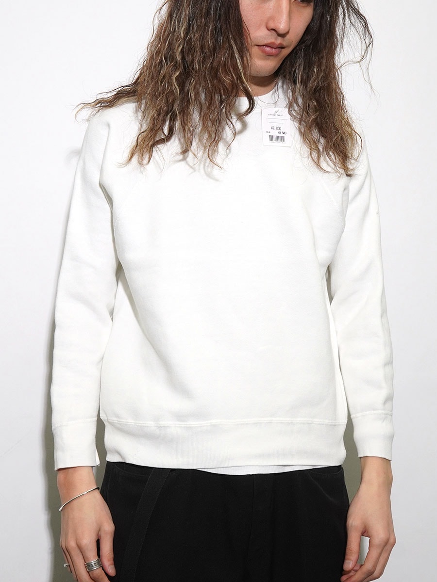 60's SPRUCE 無地 ラグランスウェット ホワイト 表記(M) | NEW ITEM