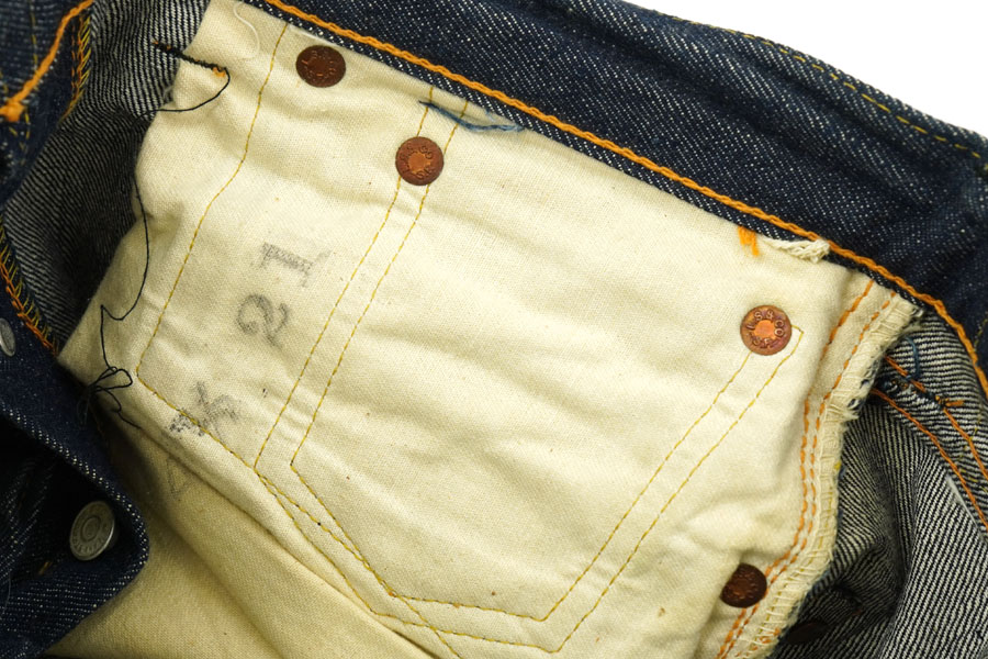 1940'S LEVI'S 501XX ONE SIDE TAB LEATHER PATCH (SIZE.W30 L36) ONE WASH