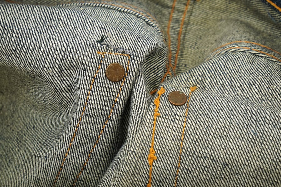 1940'S LEVI'S 501XX ONE SIDE TAB LEATHER PATCH (SIZE.W30 L36) ONE WASH