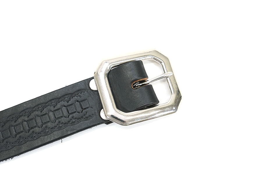 OLD ブラック カービングレザーベルト 表記(32) ①