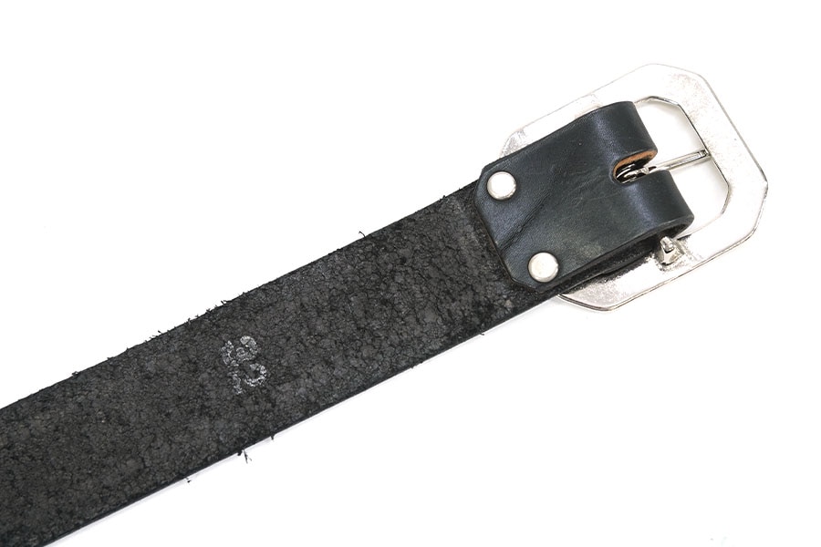 OLD ブラック カービングレザーベルト 表記(32) ①