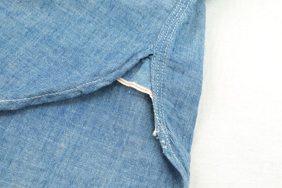 60's BIG YANK マチ付き シャンブレーシャツ 実寸(15位) | すべての