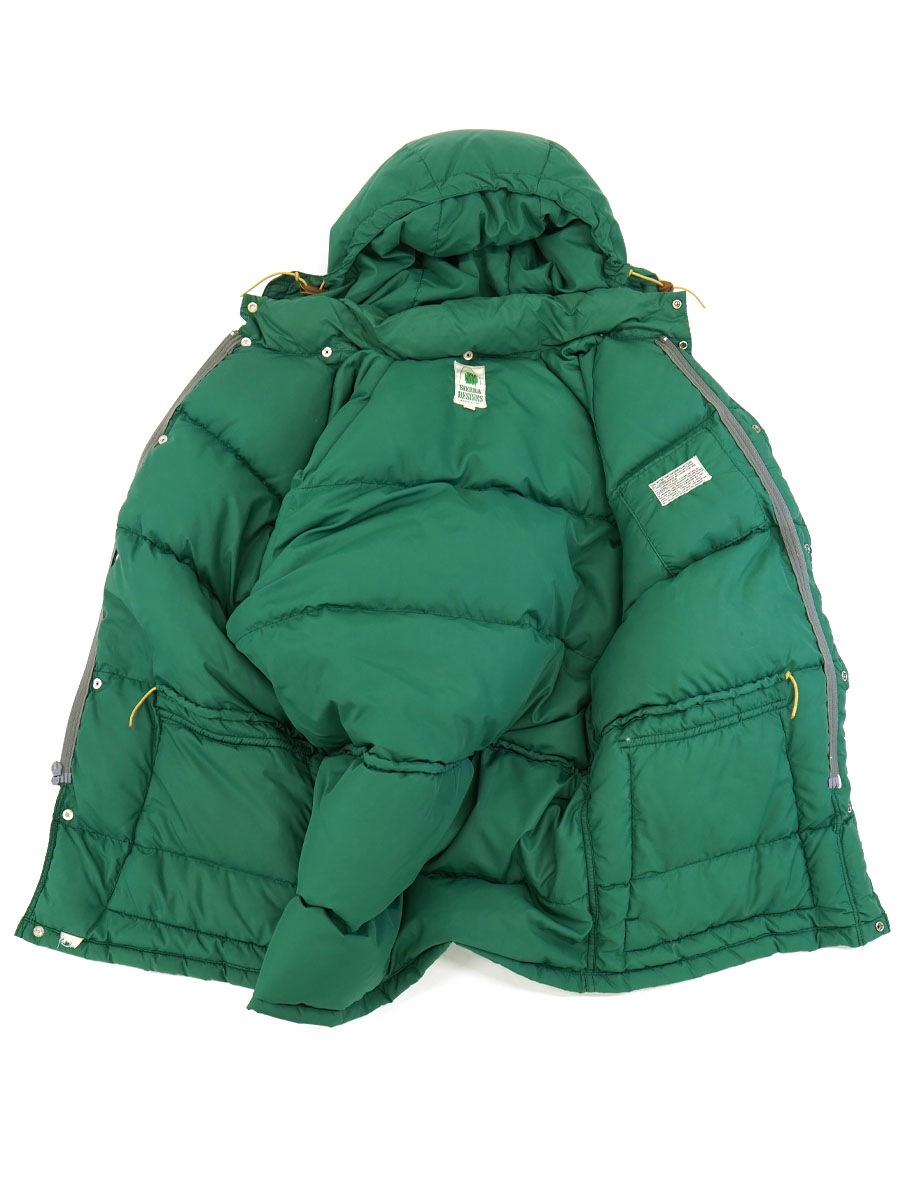 70's SIERRADESIGNS 2ポケ ダウンJKT Green 表記(XL) フード付き | NEW