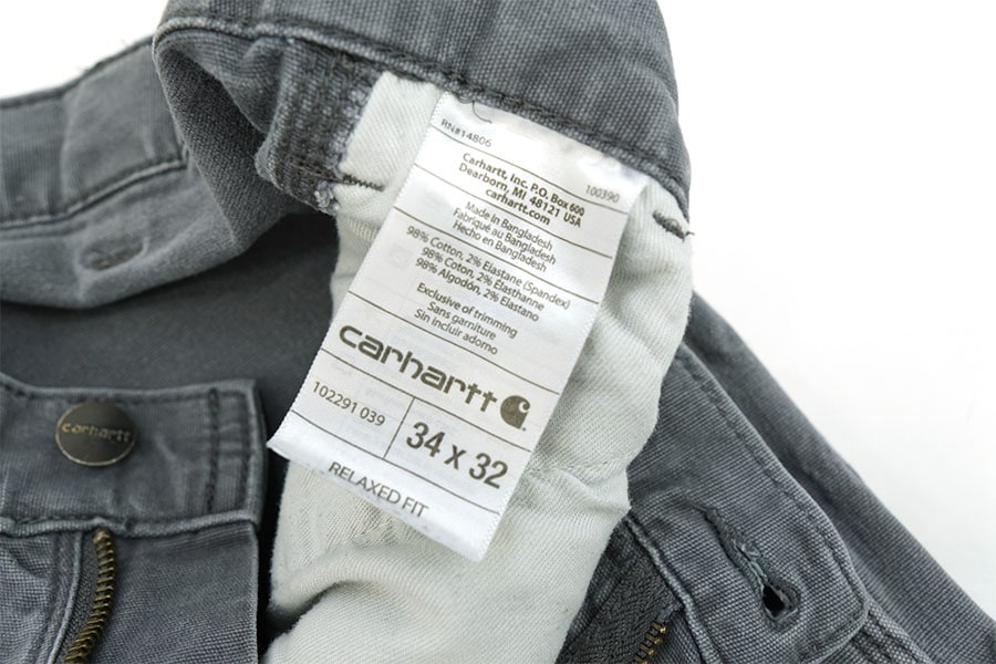 CARHARTT ''RELAXED FIT'' COTTON WORK PANTS GREY (SIZE.W34 L32