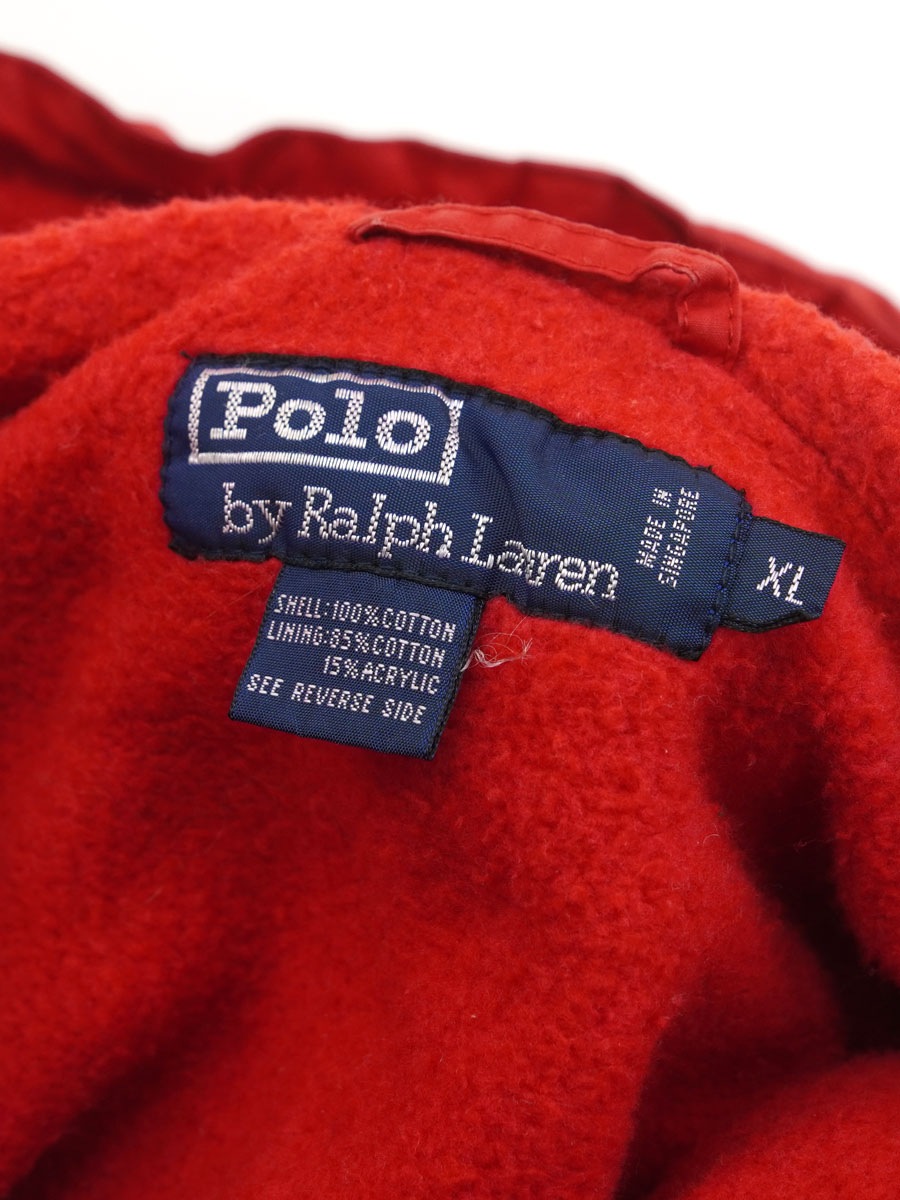 RALPH LAUREN 2 TONE ANORAK PARKA RED/WHITE (SIZE.X LARGE)