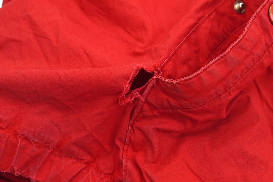 RALPH LAUREN 2 TONE ANORAK PARKA RED/WHITE (SIZE.X LARGE)