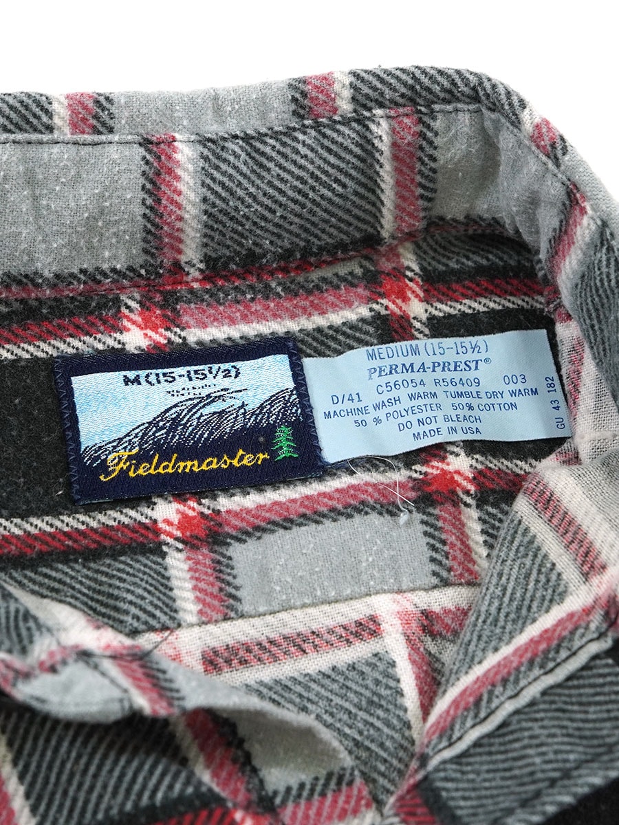 70's SEARS FIELDMASTER 好配色チェック柄 プリントフランネルシャツ