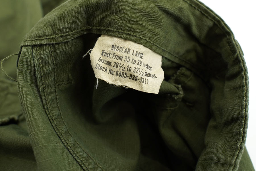 W40 希少完売 フォアモースト オリジナル 美品 ファティーグ パンツ 69's U.S.ARMY ファティーグパンツ 4th 表記(LARGE REG) | NEW