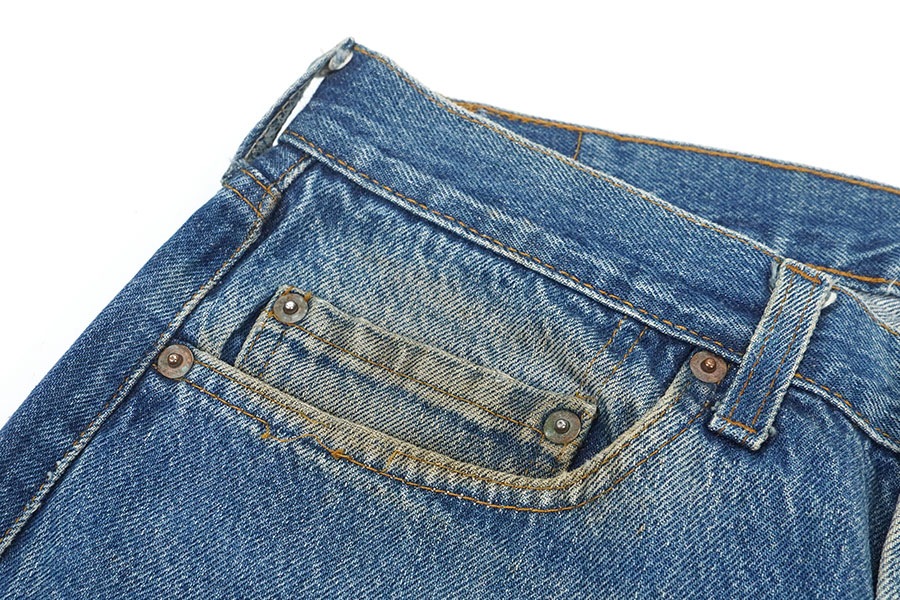 Levi's 501 デニムパンツ 内股シングル 色落良 USA製 80s 80's Levi's 501 内股シングル デニムパンツ 良雰囲気 表記