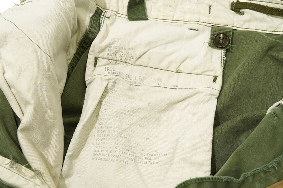 '52 U.S.ARMY M-51 フィールドパンツ 表記(MEDIUM-REGULAR)