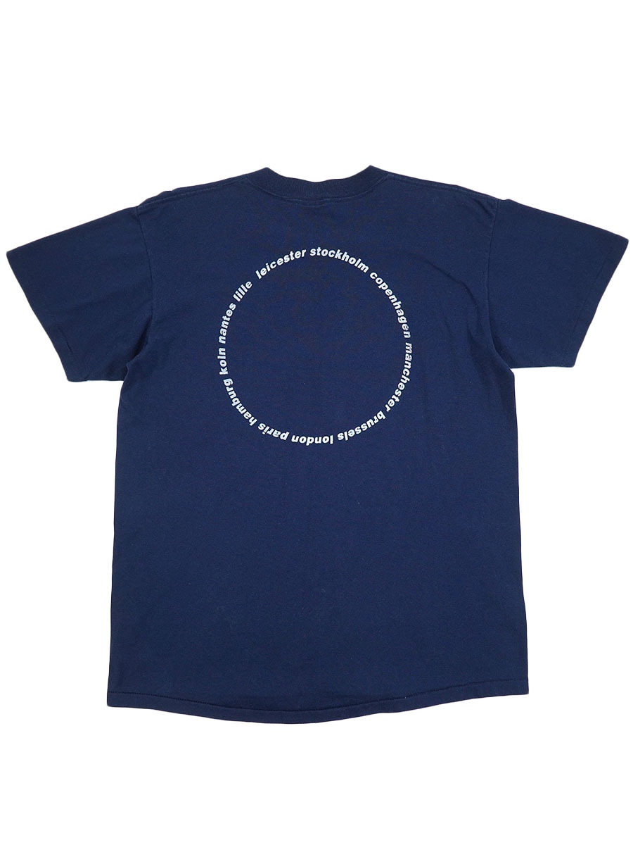 90's OASIS Oblong Target 両面プリント ツアーTシャツ ネイビー