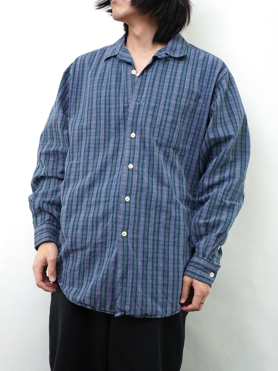 ラルフローレン CALDWELL 100%コットン チェック柄 ループカラー L/S