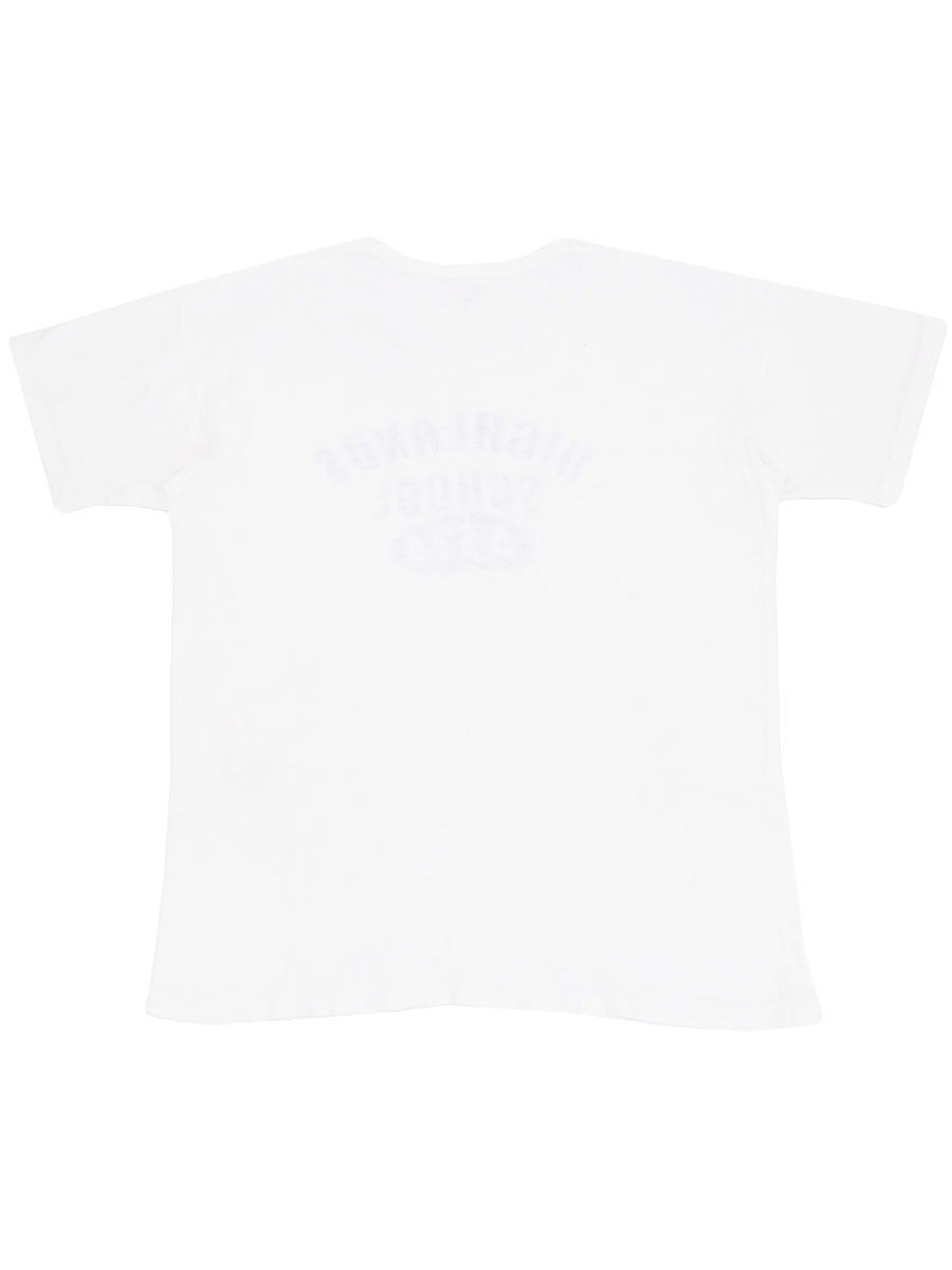 50's～ FELCO athletic wear ''HIGHLANDS SCHOOL A174'' 3段染み込みプリント Tシャツ ホワイト 表記(L)