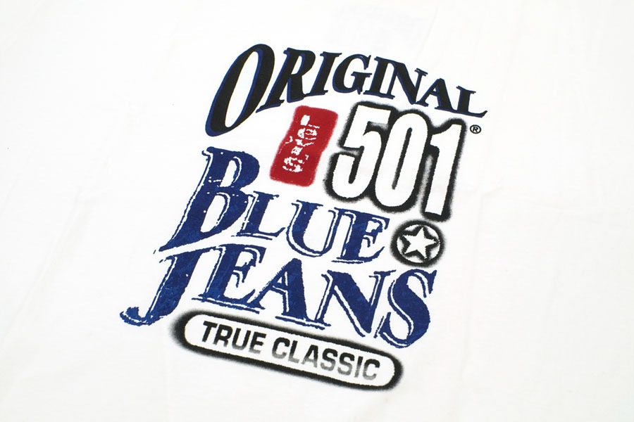 90's Levi's ''ORIGINAL BLUE JEANS'' Tシャツ 表記(XL) USA製 NOS