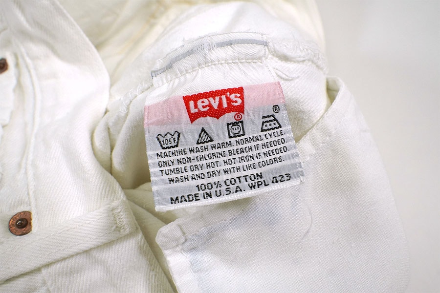 90's Levi's 501 ホワイト デニムパンツ 表記(33x30) USA製 | SOLD OUT