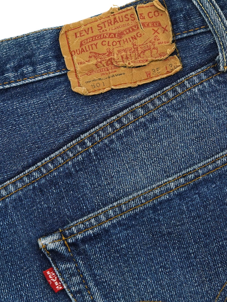Levi's 501 66前期　w35L34【状態良好】 70's LEVI'S 501 66前期 ヒゲ 良雰囲気 デニムパンツ 表記(W35 L30
