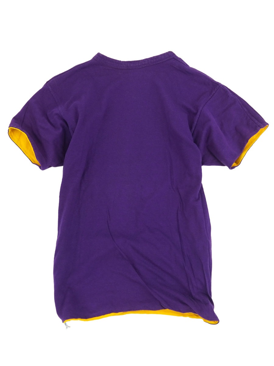 70's バータグ チャンピオン 無地 リバーシブルTシャツ パープルx
