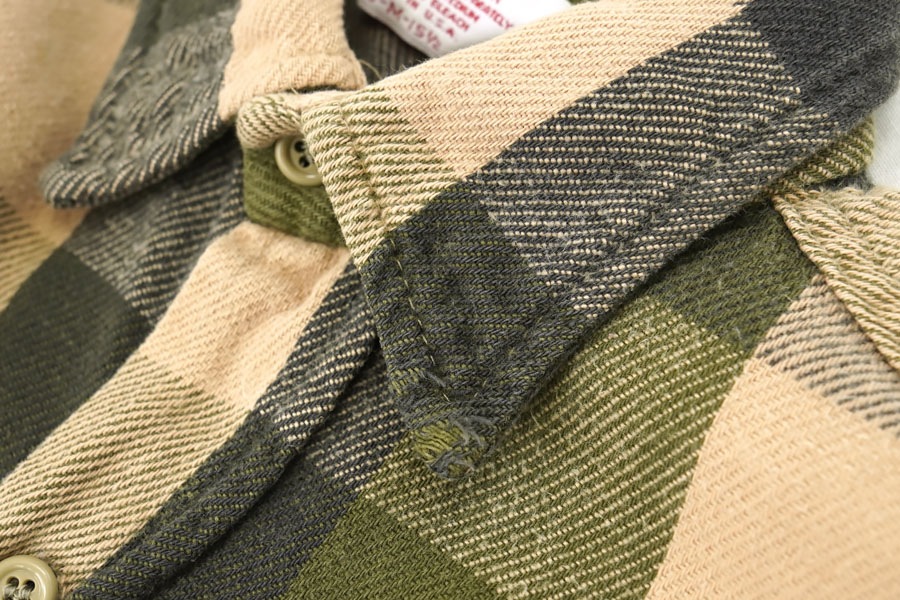 70's FROSTPROOF ブロックチェック フランネルシャツ 表記(M) USA製