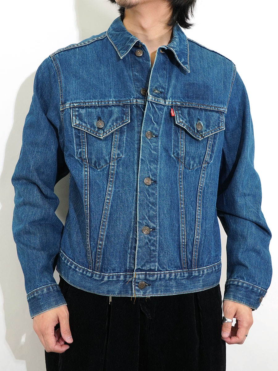 【メル91433】70's Levi's スモールe 70505 46 70's Levi's 70505 スモールe デニムジャケット インディゴ 良