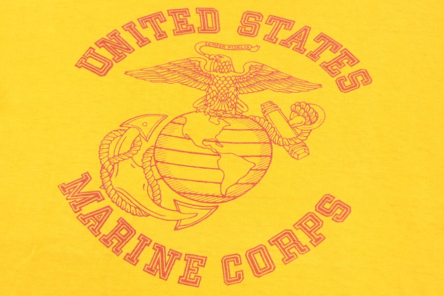 70's USMC 油性プリント Teeシャツ バインダーネック 裾袖共シングル 楽天市場】XZ174 Tシャツ 70s ビンテージ USMC マリンコープ