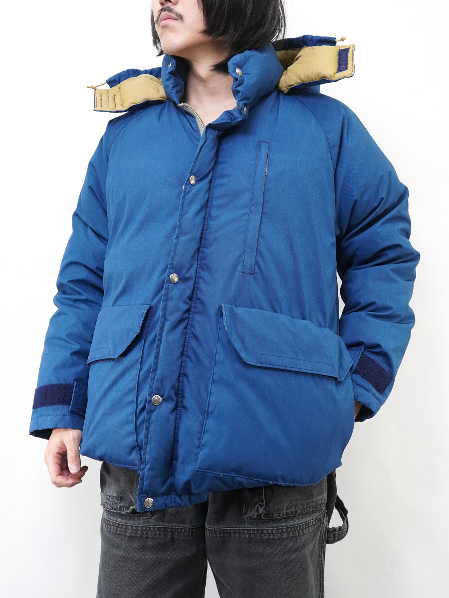 80's 茶タグ THE NORTH FACE セロー ダウンJKT ネイビーブルー 表記(M