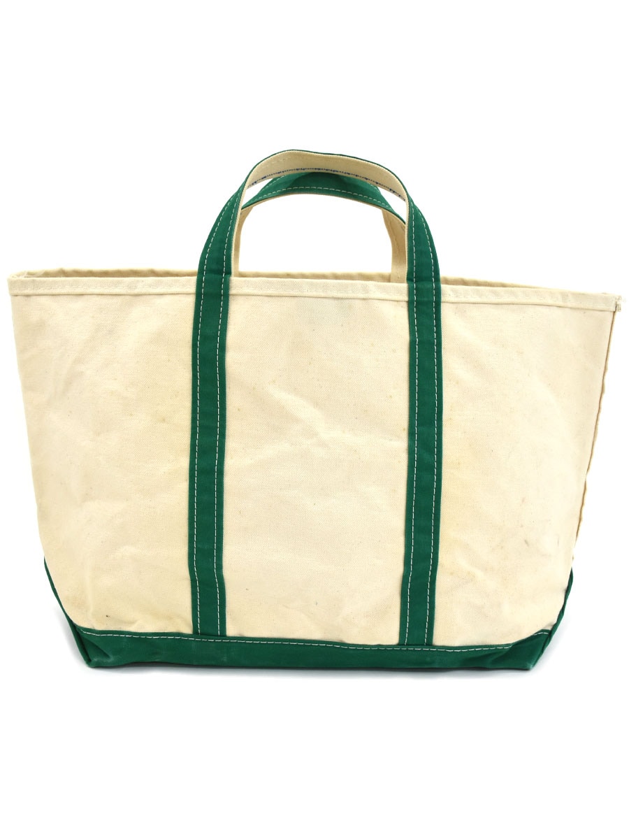 L.L.BEANトートバッグ　80s 生成り×グリーン 80's L.L.Bean BOAT AND TOTE 生成りxグリーン | NEW ITEM