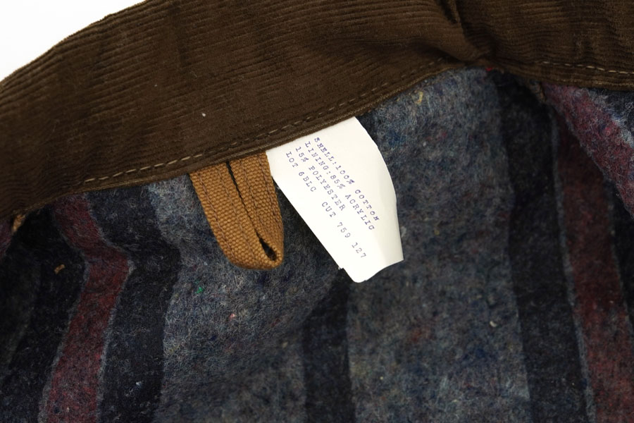 70's プリントタグ カーハート ブランケットライナー ダックカバーオール ブラウン 表記(36) DEAD