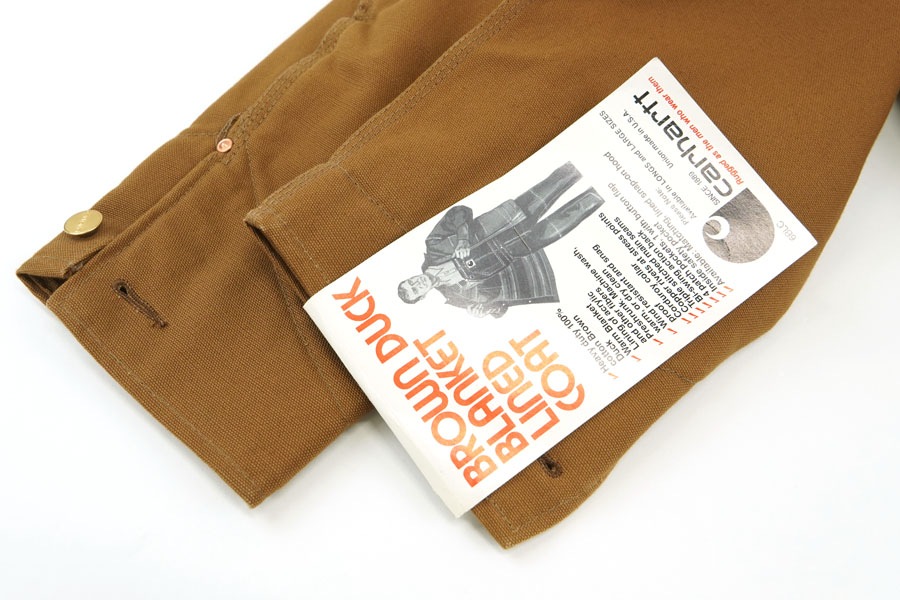 70's プリントタグ カーハート ブランケットライナー ダックカバーオール ブラウン 表記(36) DEAD