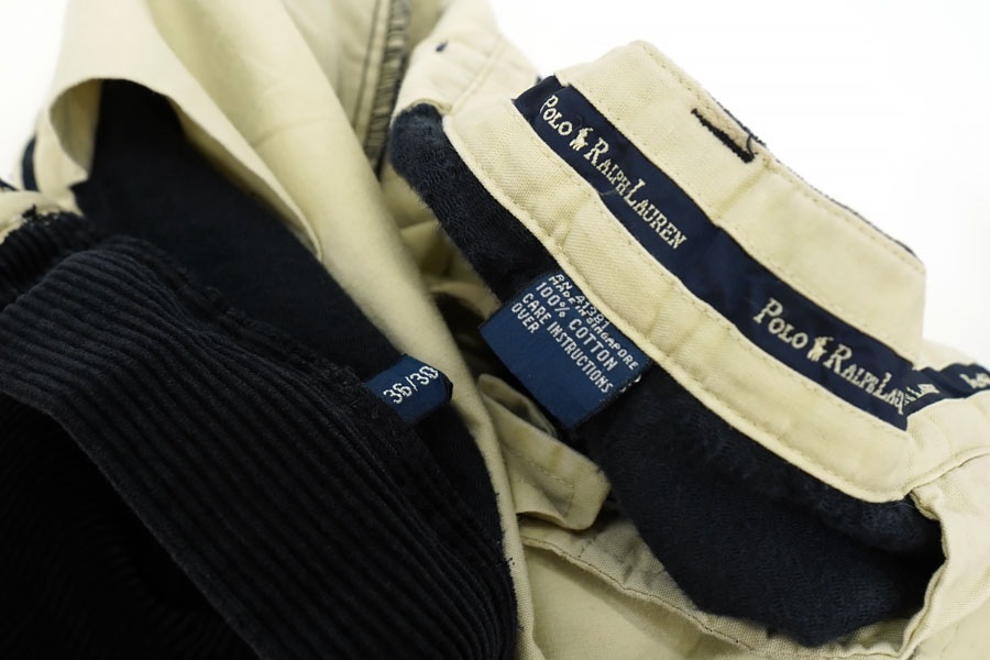 パンツ Ralph Lauren 2tuck wide corduroy pants RALPH LAUREN WIDE WALE 2-TUCK CORDUROY PANTS NAVY (SIZE. W36 L30
