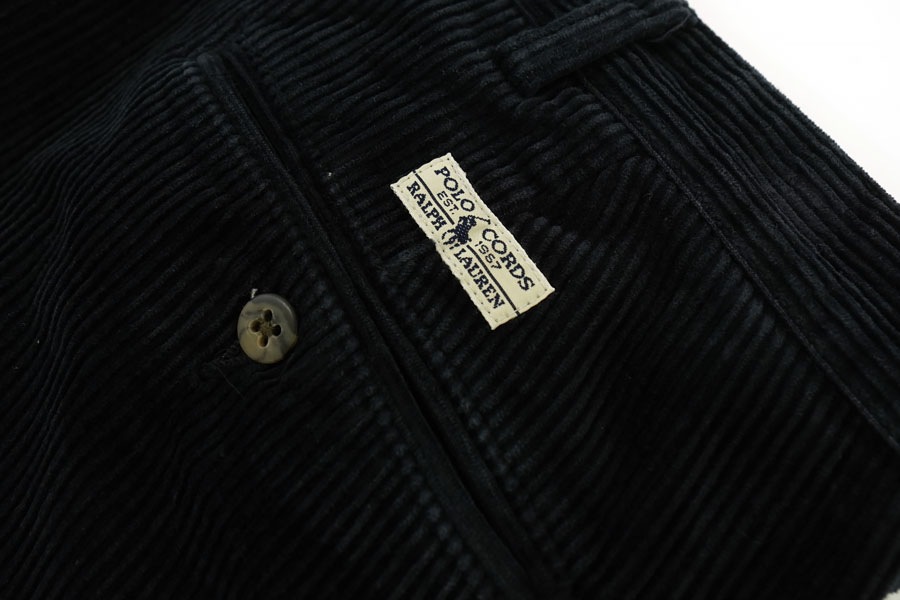パンツ Ralph Lauren 2tuck wide corduroy pants RALPH LAUREN WIDE WALE 2-TUCK CORDUROY PANTS NAVY (SIZE. W36 L30