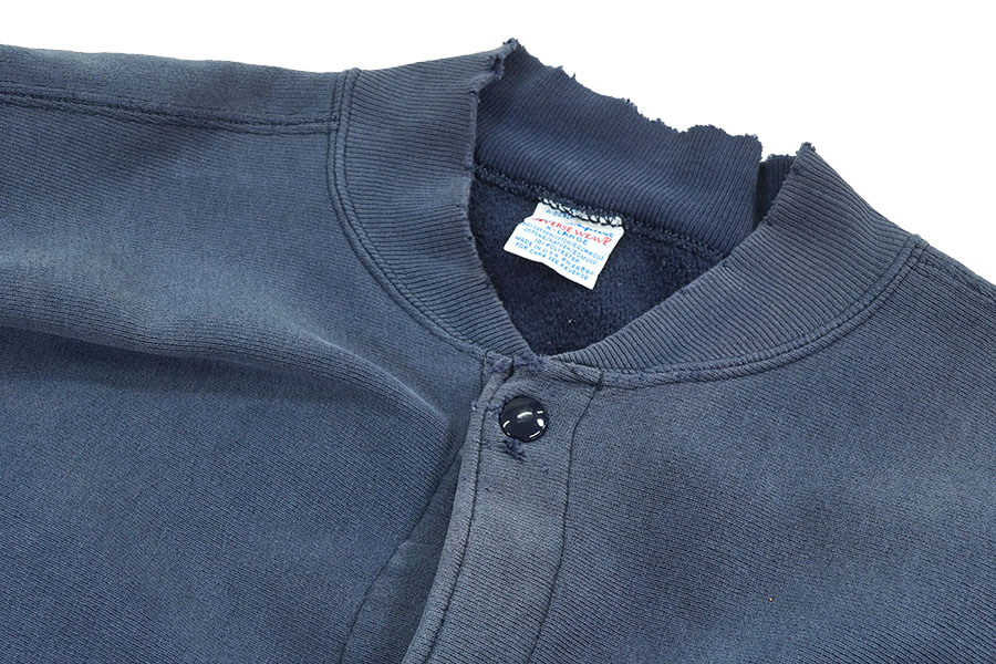 90's 刺繍タグ チャンピオンRW フルスナップカーディガン ネイビー