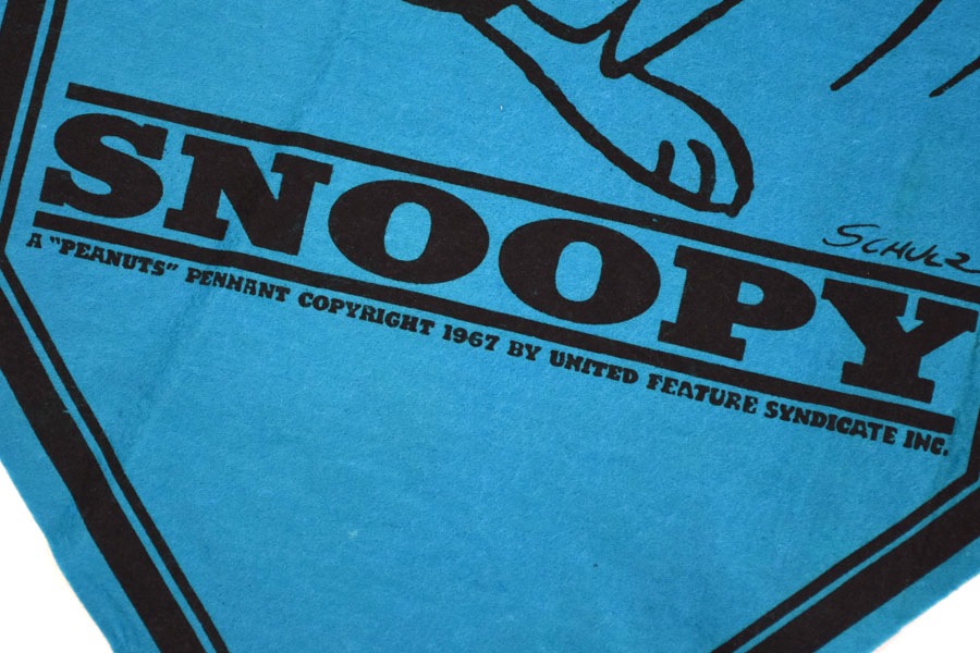 70's ''SNOOPY'' フェルトタペストリー ブルー DEAD | SOLD OUT