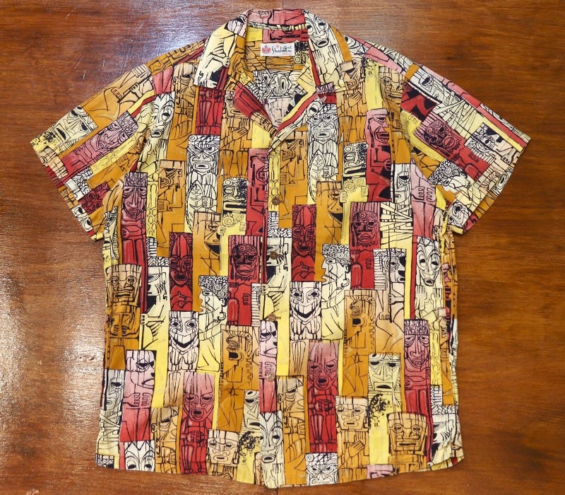 1950s COTTON HAWAIIAN SHIRT , Size M