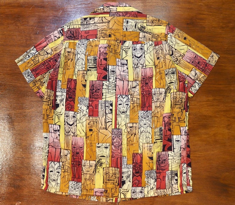 1950s COTTON HAWAIIAN SHIRT , Size M