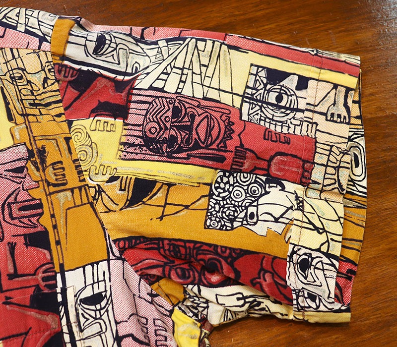 1950s COTTON HAWAIIAN SHIRT , Size M