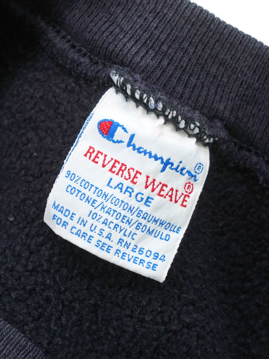 90'S CHAMPION REVERSE WEAVE PLAIN BLACK (SIZE.LARGE) MADE IN USA