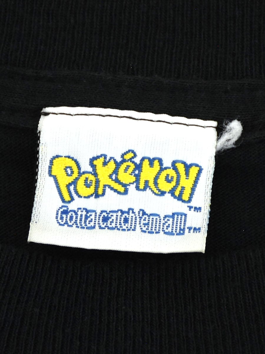 90's Pokémon ''サトシ'' プリントTシャツ ブラック 実寸(M位