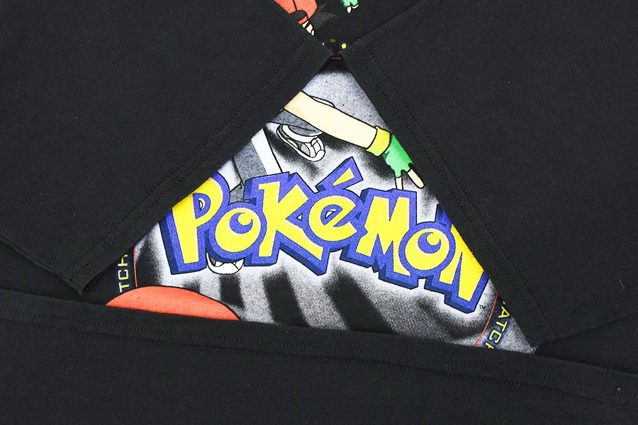 ポケットモンスター 90s Tシャツ ブラック 90's Pokémon ''サトシ'' プリントTシャツ ブラック 実寸(M位) | NEW