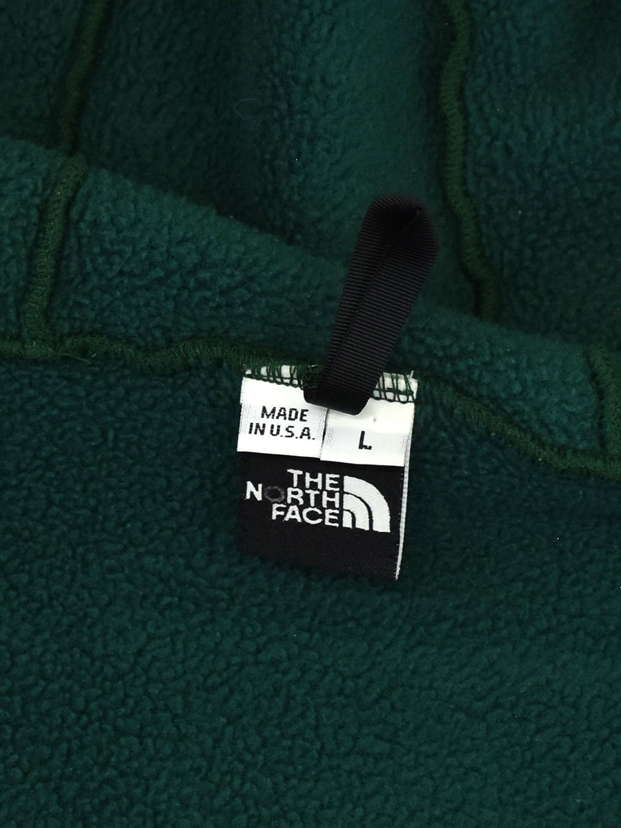 90's THE NORTH FACE フルジップ フリースパーカ グリーン 表記(L) USA