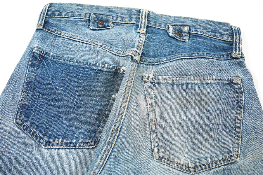 1930's Levi's 501XX 1937Model Multicolor Denim Waist Overalls