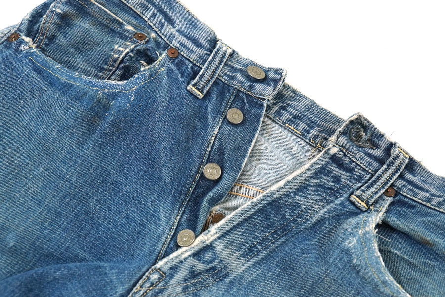 1930's Levi's 501XX 1937Model Multicolor Denim Waist Overalls