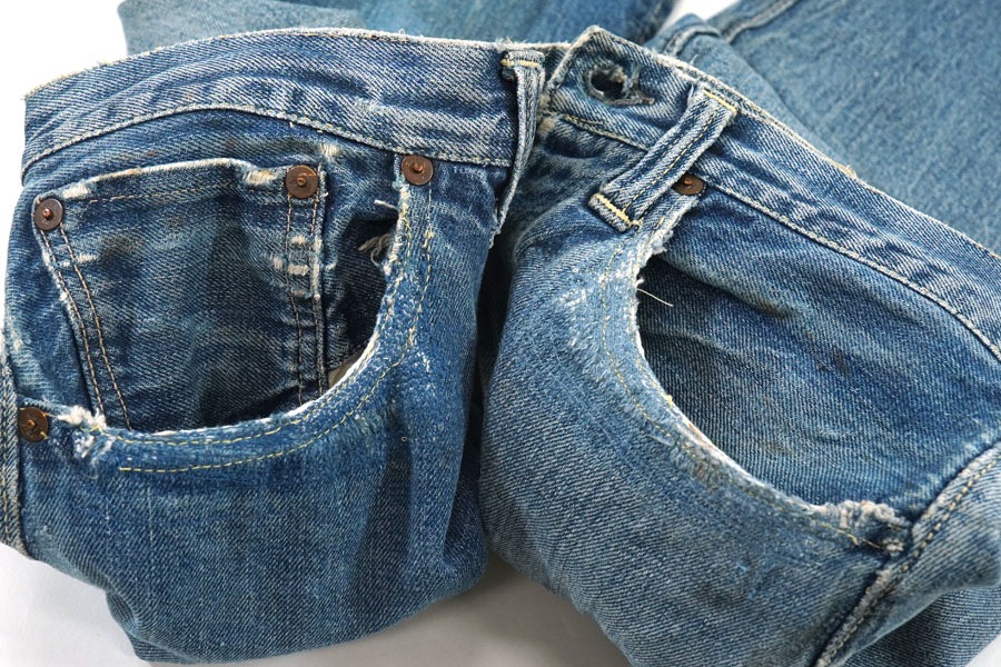 1930's Levi's 501XX 1937Model Multicolor Denim Waist Overalls