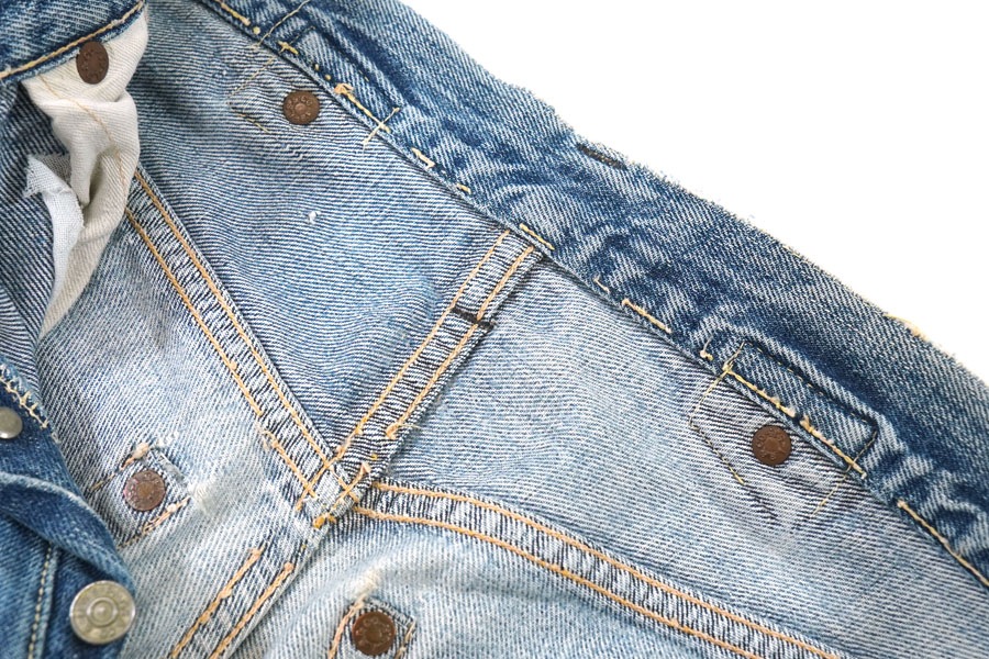 1930's Levi's 501XX 1937Model Multicolor Denim Waist Overalls