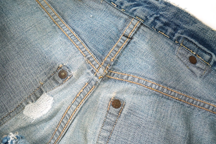 1930's Levi's 501XX 1937Model Multicolor Denim Waist Overalls